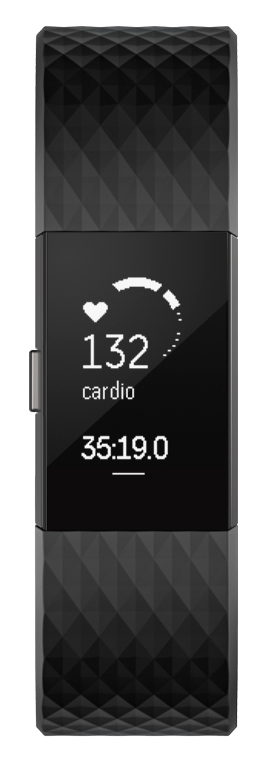 Фитнес-трекер Fitbit Charge HR 2 L (Black) фото