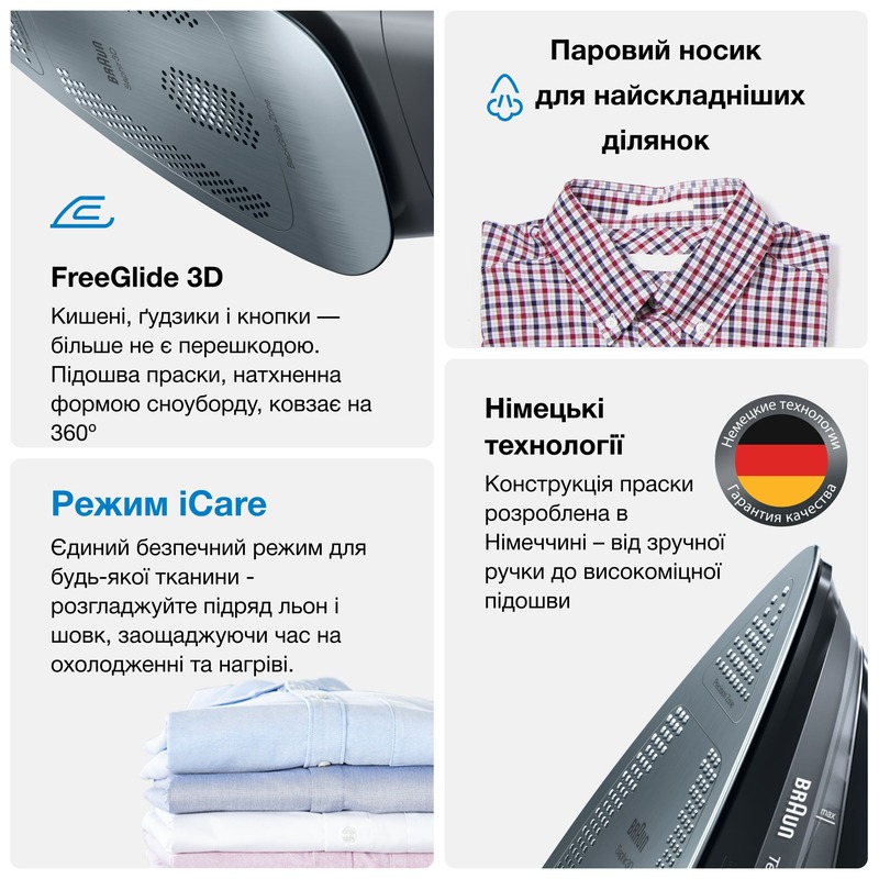 Утюг BRAUN SI9188EBK 0127404006 - фото - №2