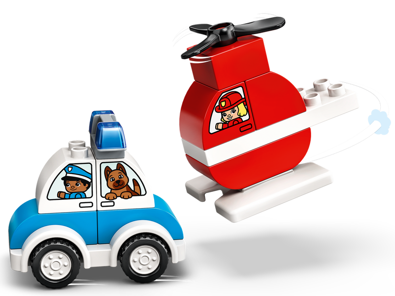 Конструктор LEGO DUPLO Пожежний вертоліт і поліцейська машина 10957 фото