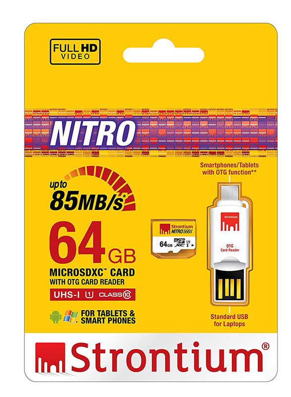 Карта памяти Strontium MicroSD 64Gb (Class10)+OTG Card Reader SRN64GTFU1T фото