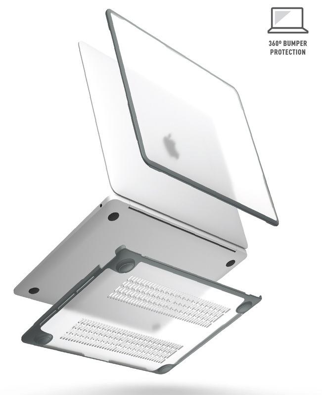 Накладка Uniq Venture Hybrid Macbook Air 13 (2016-2020) Case - Frost/Charcoal (Gray) фото