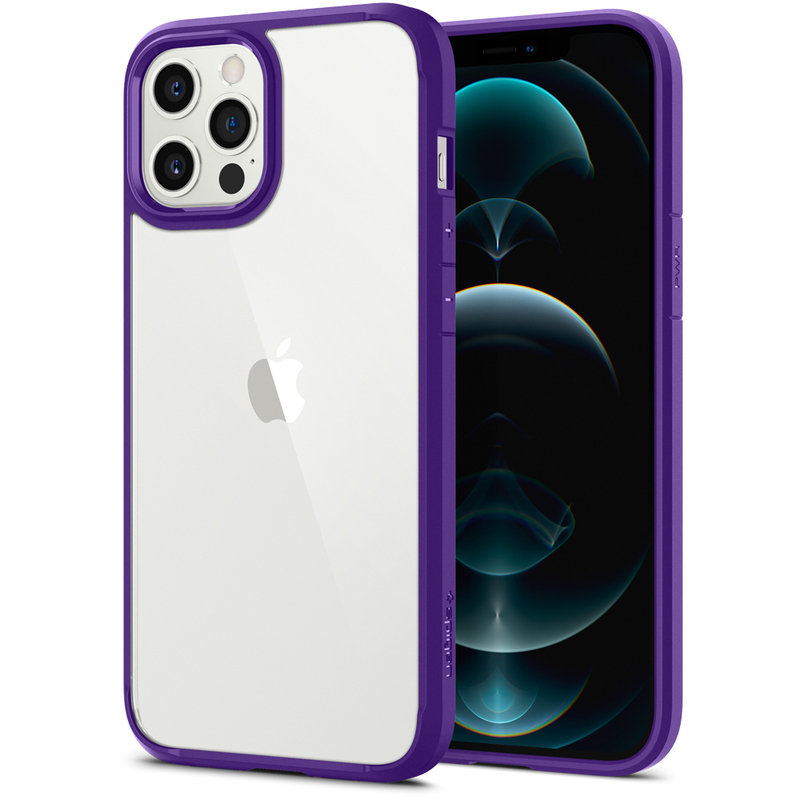 Чохол Spigen Crystal Hybrid (Hydrangea Purple) ACS01478 для iPhone 12 Pro Max фото