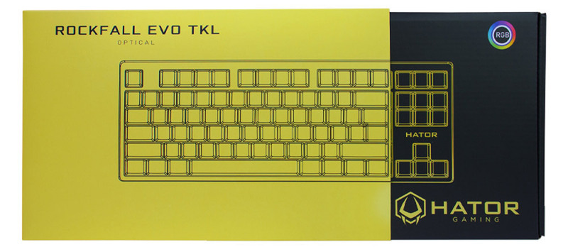 Ігрова клавіатура HATOR Rockfall EVO TKL Kailh Optical ENG/UKR (Black) HTK-63 фото