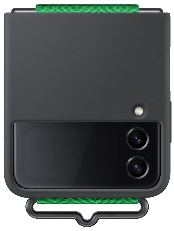 Чохол для Samsung Flip 4 Silicone Cover with Strap (Black) EF-GF721TBEGUA - фото - №6
