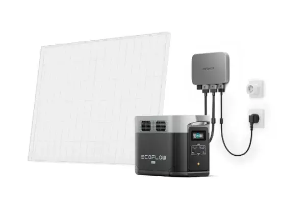 Комплект энергонезависимости EcoFlow PowerStream – микроинвертор 800W + зарядная станция Delta Max 2000 фото