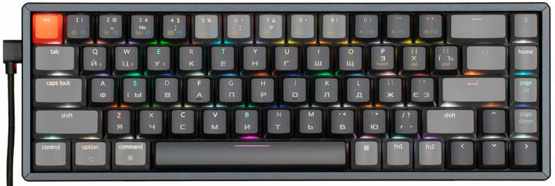Бездротова клавіатура KEYCHRON K6 Optical Red RGB (Black) S1_KEYCHRON фото