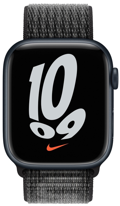 Ремінець для годинника Apple Watch 45 mm (Black/Summit White) Nike Sport Loop MPJ13ZM/A фото