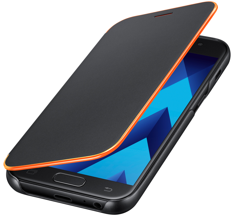 Чехол-книжка Samsung Neon Flip для Galaxy A3 2017 (черный) фото