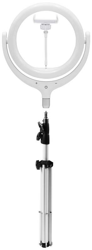 F539B (30СМ/170СМ) Штатив для телефона со светодиодным кольцом Ring Light Kit (White) фото