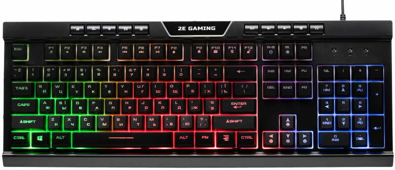 Ігрова клавіатура 2E GAMING KG300 LED USB Ukr (Black) 2E-KG300UB фото