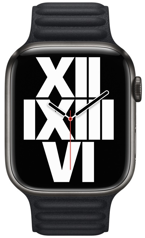 Ремешок для часов Apple Watch 45 (Midnight) Leather Link M/L-ZML ML823ZM/A фото