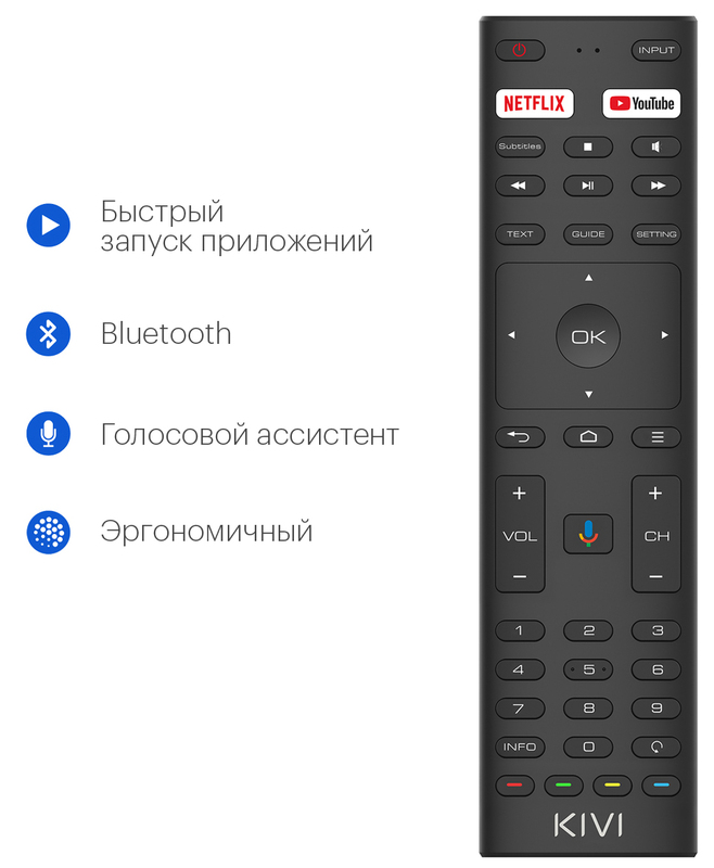 Телевизор Kivi 43" 4K UHD Smart TV (43U710KB) фото