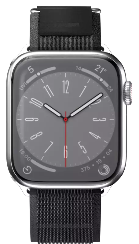 Ремінець для Apple Watch 42/44/45/49mm SwitchEasy Flex Woven Nylon Watch Loop Black/Gray фото
