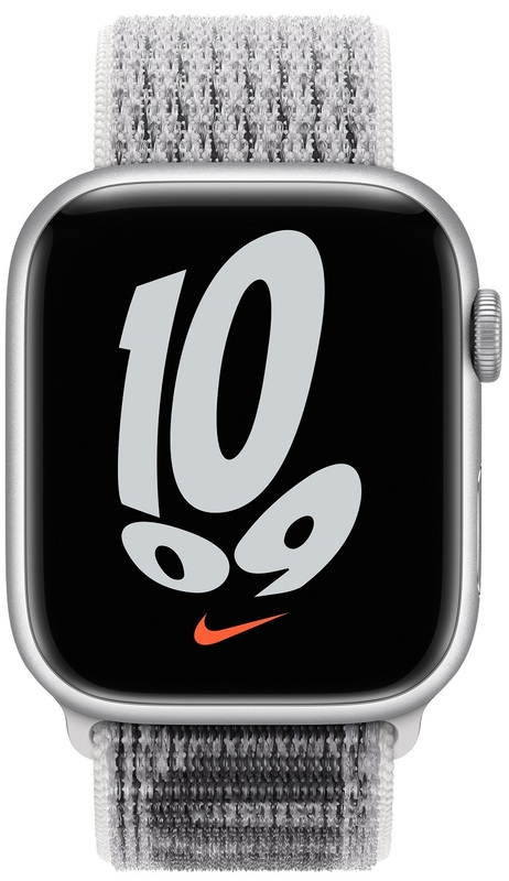 Ремінець для годинника Apple Watch 45 mm (Summit White/Black) Nike Sport Loop MPJ03ZM/A фото