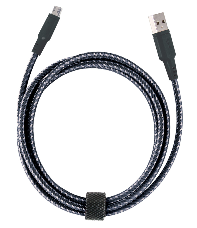 Kабель Energea NyloTouch USB-microUSB 3м (чорний) фото