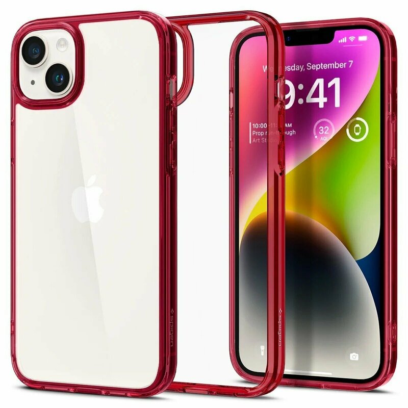 Чохол для iPhone 14 Plus Spigen Ultra Hybrid (Red Crystal) - фото - №4