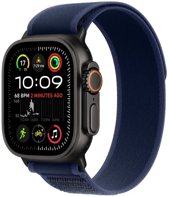 Ремінець для годинника Apple Watch 49/46/45/44mm Blue Trail Loop - S/M - Black Titanium Finish - фото - №2