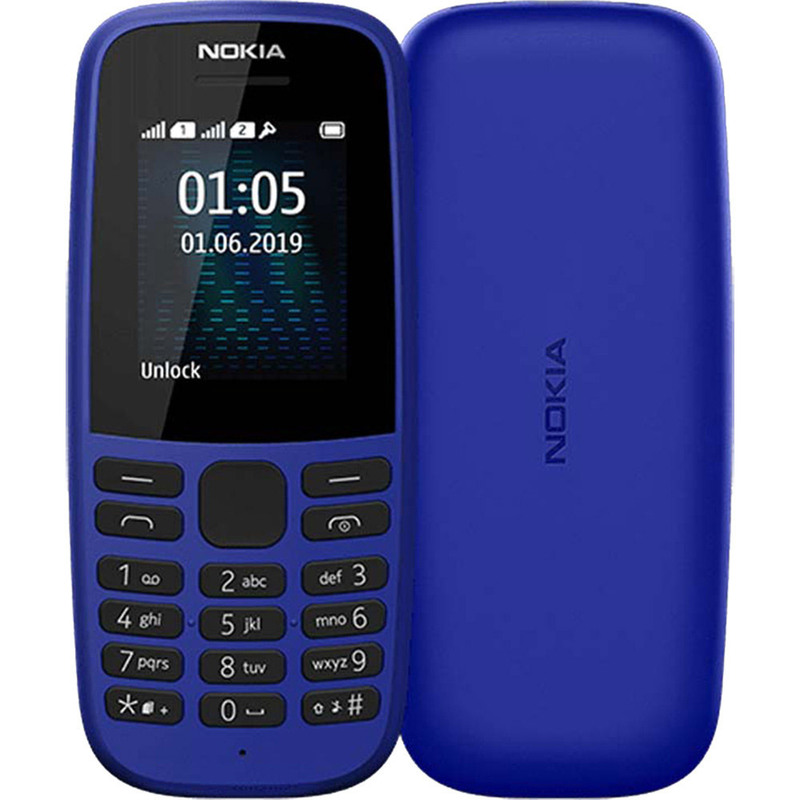 Nokia 105 Single Sim 2019 Blue (16KIGL01A13) фото