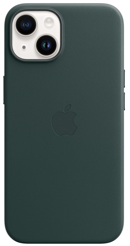 Чохол Apple Leather Case with MagSafe (Forest Green) MPP53ZE/A для iPhone 14 фото