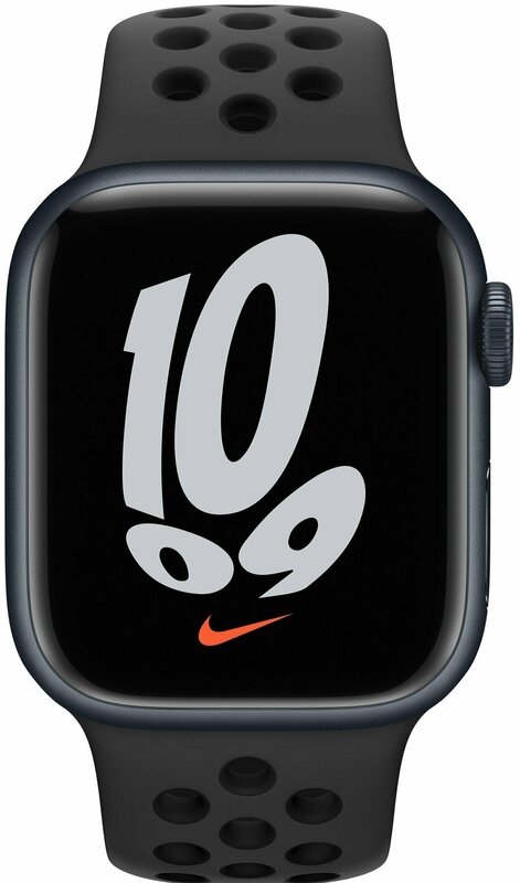 Apple Watch Nike Series 7 45mm Midnight Aluminium Case with Anthracite Black Nike Sport Band MKNC3UL/A фото