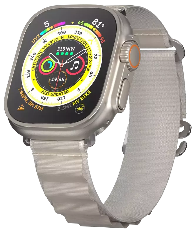 Ремінець для Apple Watch 42/44/45/49mm SwitchEasy Active Sport Watch Loop Starlight фото