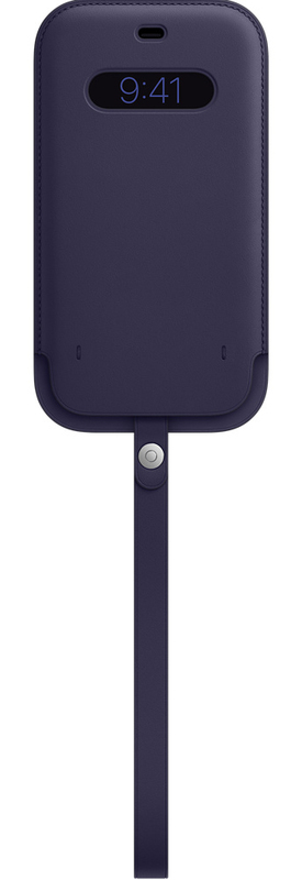 Чохол для iPhone 12 Pro Max Leather Sleeve with MagSafe (Deep Violet) MK0D3ZE/A фото