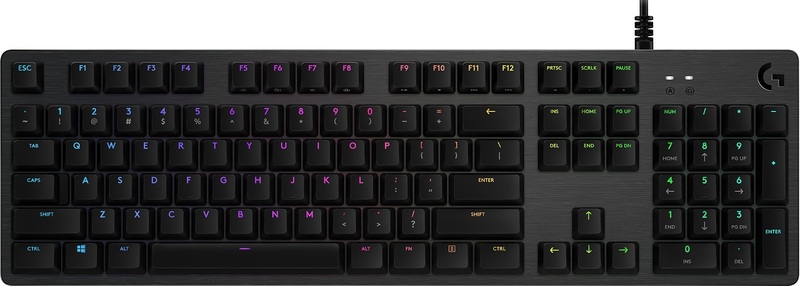 Ігрова клавіатура Logitech G512 Carbon RGB Mechanical Gaming Keyboard, GX Blue (Black) 920-008945 фото