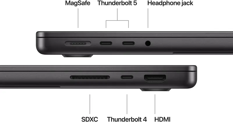 Apple MacBook Pro 14" Chip M4 Pro 14CPU/20GPU/24RAM/1Tb (Space Black) MX2J3 2024 фото