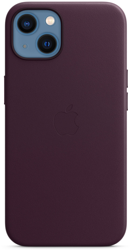 Чохол iPhone 13 Leather Case with MagSafe (Dark Cherry) MM143ZE/A фото