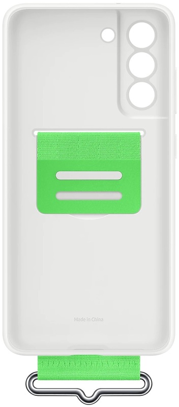 Чохол для Samsung S21 FE Samsung Silicone with Strap Cover (White) EF-GG990TWEGRU фото