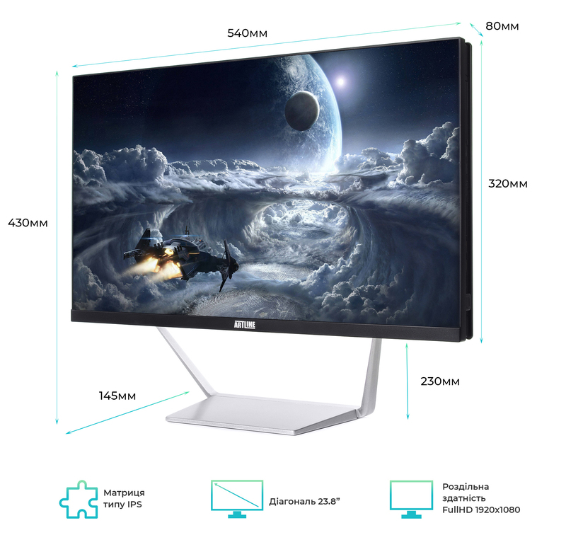 Моноблок ARTLINE Business M67 (M67v07Win) Black - фото - №2