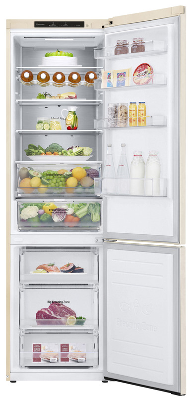 Двокамерний холодильник LG GW-B509SENM фото