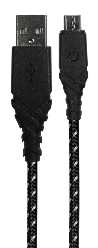 Kабель USB - micro-USB Energea DuraGlitz 18см Чорний фото