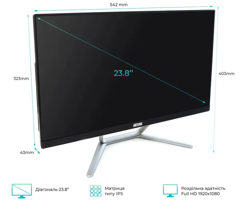 Моноблок ARTLINE Home G43 Windows 11 Pro Black (G43v41Win) - фото - №1