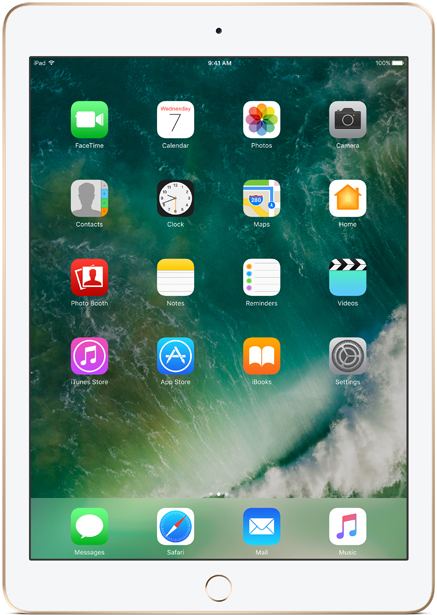Apple iPad 128Gb Wi-Fi Gold (MPGW2RK/A) 2017 фото