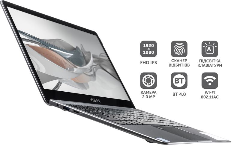 Ноутбук Vinga Iron S140 Grey (S140-P50464GWP) фото
