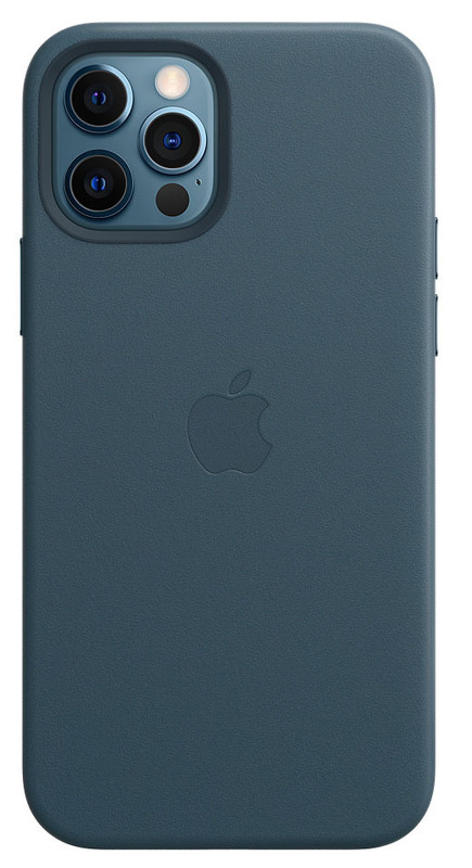 Чохол Apple Leather Case with MagSafe (Baltic Blue) MHKE3ZE/A для iPhone 12 и iPhone 12 Pro фото