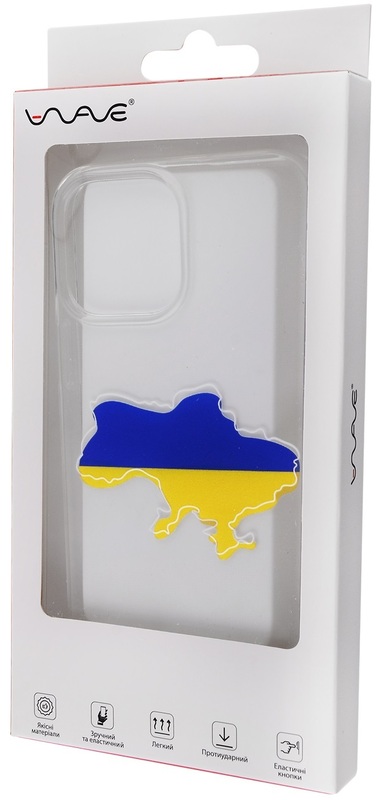 Чохол для iPhone 13 Pro Max WAVE Clear Ukraine Edition Case (Ukraine Map) фото