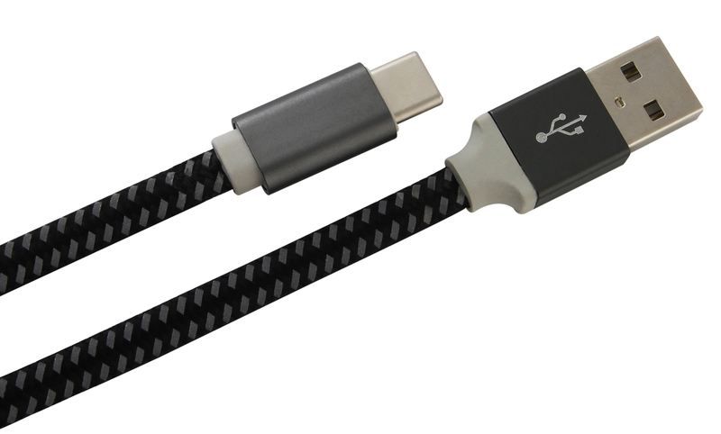 Кабель BlackBox USB to USB-C 1.2m плаский (grey) фото