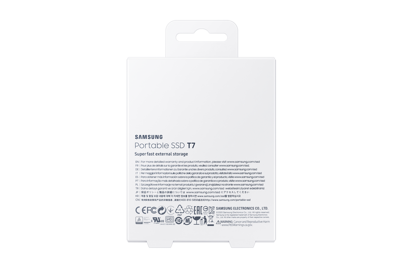 Внешний SSD Samsung T7 2Tb USB 3.2 Type-C (Grey) MU-PC2T0T/WW фото