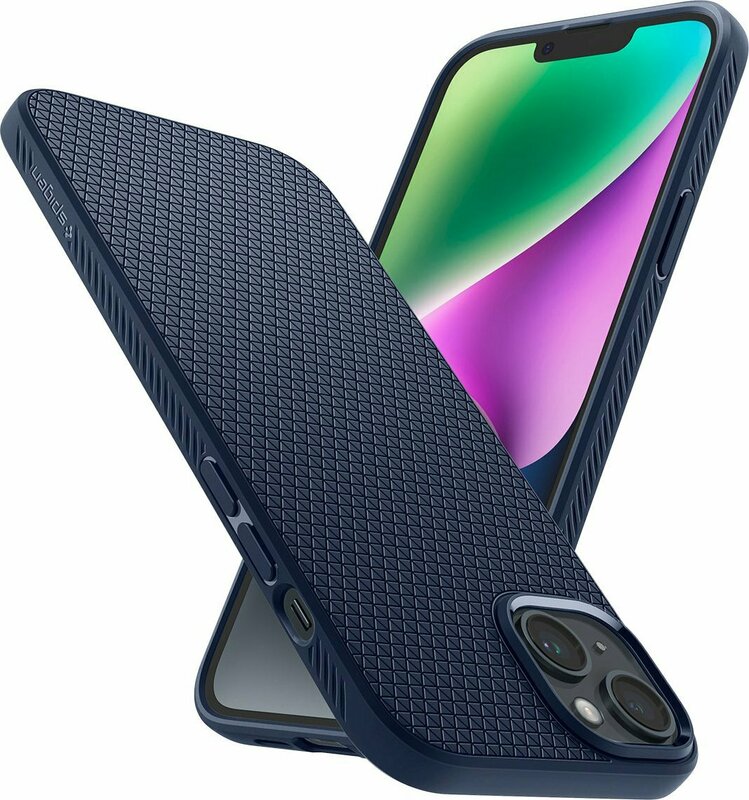 Чохол для iPhone 14 Plus Spigen Liquid Air (Navy Blue) - фото - №6