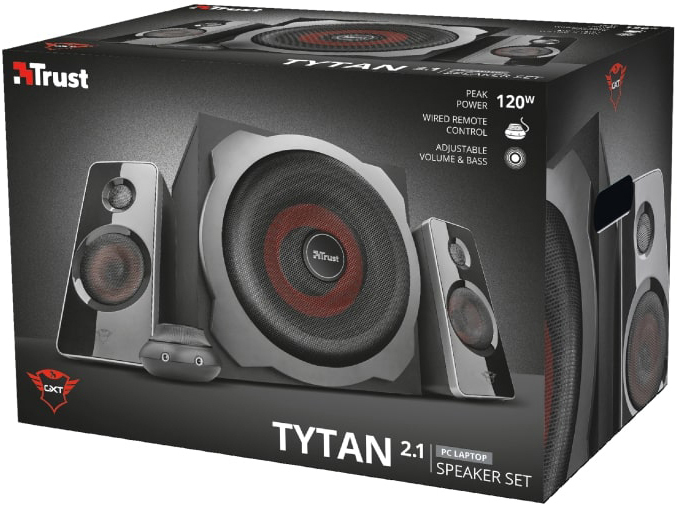 Акустична система Trust 2.1 GXT 38 Tytan Ultimate Bass Speaker Set (Black) 19023_TRUST фото