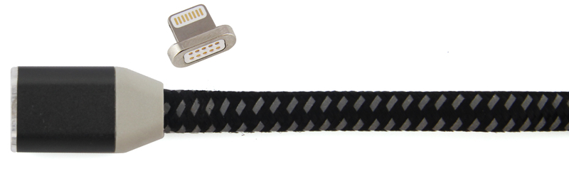Кабель USB - Lightning BlackBox магнітний (grey) фото