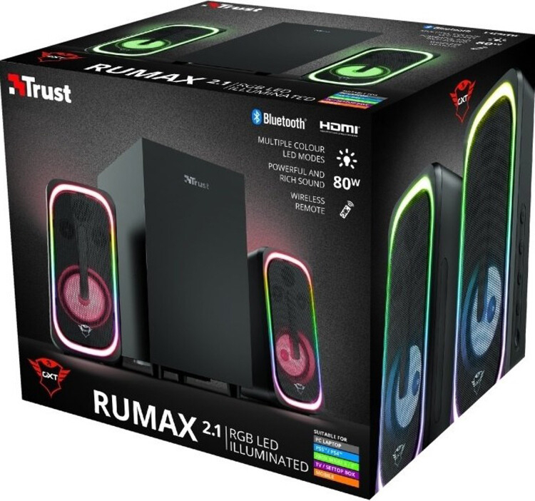 Акустична система Trust 2.1 GXT 635 Rumax RGB (Black) 23927_TRUST фото