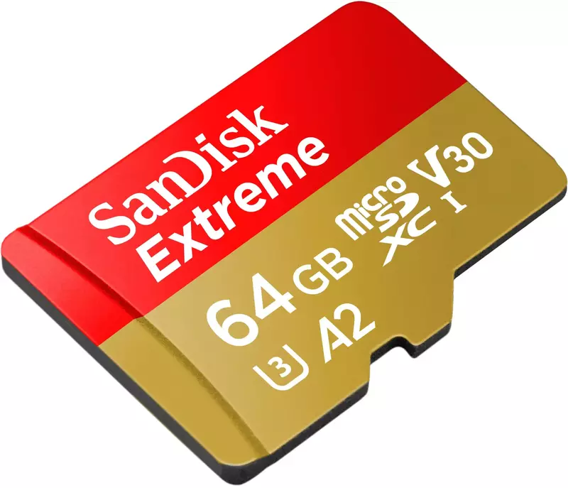 Карта памяти microSD SanDisk 64GB C10 UHS-I U3 R170/W80MB/s Extreme V30 + SD (SDSQXAH-064G-GN6MA) фото