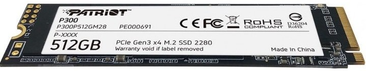 SSD Накопичувач M.2 Patriot NVMe PCIe 3.0 x4 512GB 2280 P300 P300P512GM28 - фото - №3