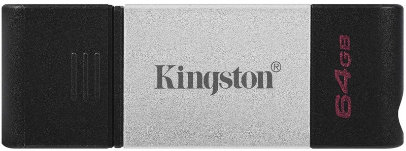 Флеш-пам'ять USB-Flash Kingston DataTraveler 80 64GB USB Type-C (Black/Silver) DT80/64GB фото