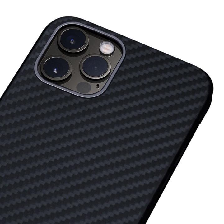 Чохол Pitaka MagEZ Case Twill (Black/Grey) KI1201P для iPhone 12 Pro фото