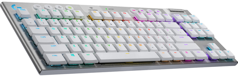 Ігрова клавіатура Logitech G915 TKL Tenkeyless Lightspeed Wireless RGB Mechanical Gaming Keyboard (White) 920-009664 фото