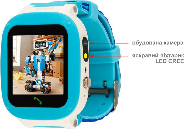 Детские смарт-часы AmiGo GO004 SP Camera+LED (Blue) 746403 фото
